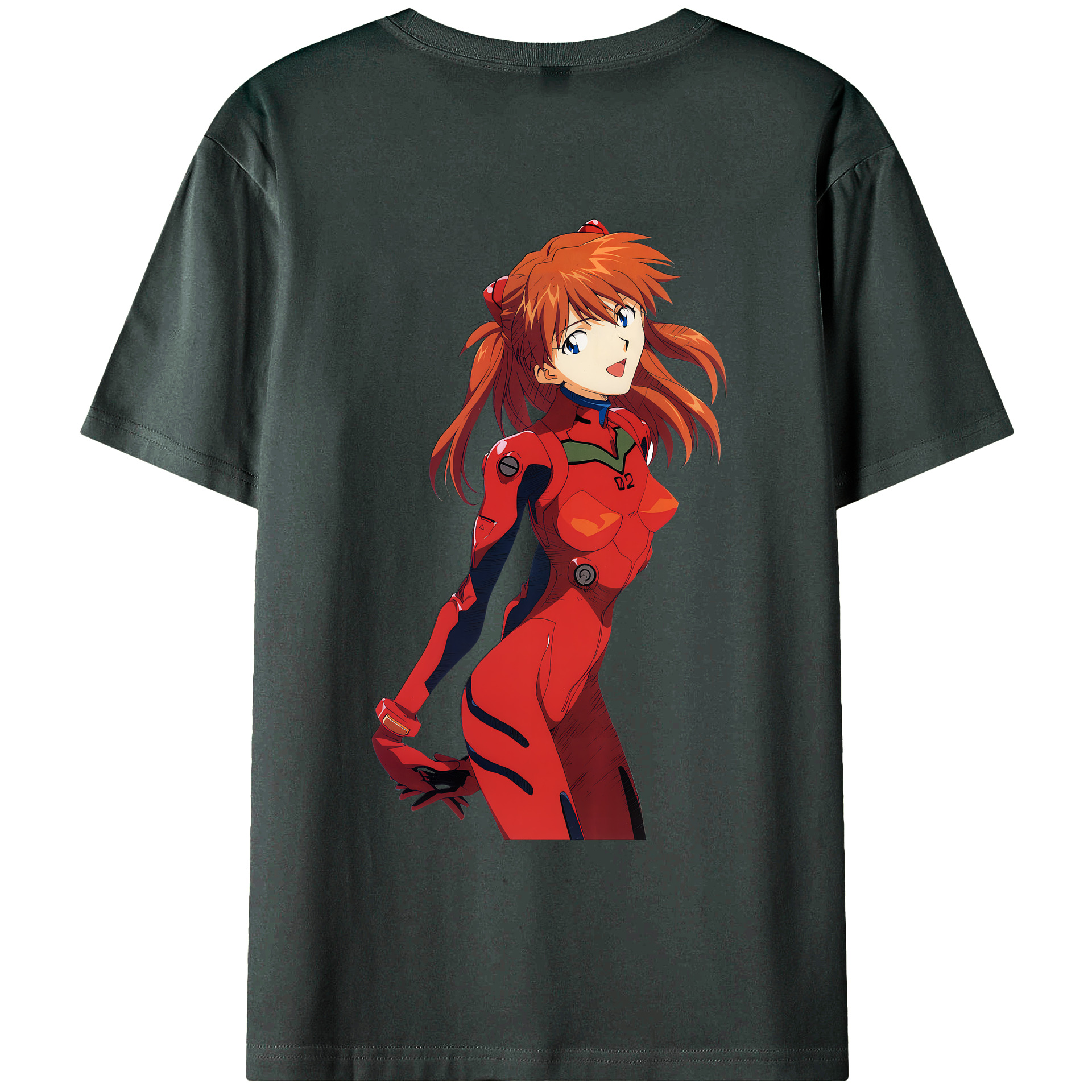 （画像用） EVA 新世紀エヴァンゲリオン 綿100％ メンズ半袖Tシャツ（バックプリント） 通気性